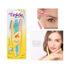 Tinkle Eyebrow & Facial Razor with Safety Cover (3-Pack)