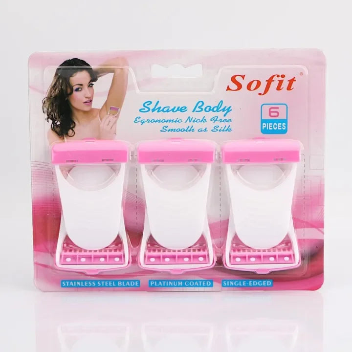 Sofit Body Razors for a Smooth, Nick-Free Shave (6-Pack)