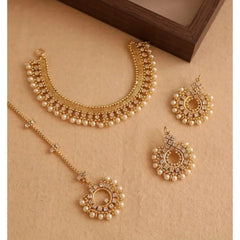 Traditional Multicolor Jewelry Set with Earrings & Tika