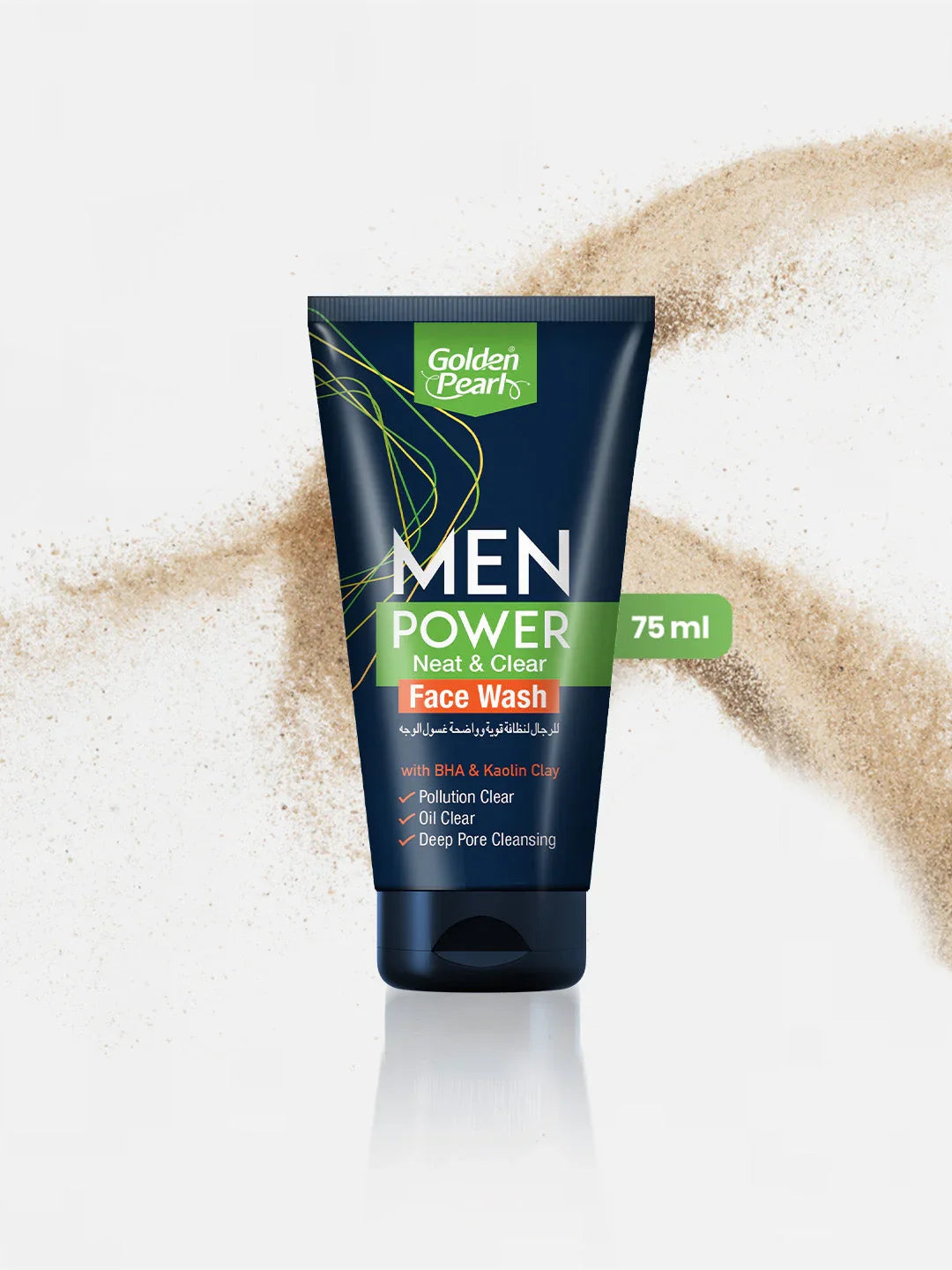 The Golden Pearl Men Neat & Clear Face Wash tube and packaging.