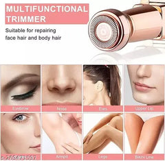 Multifunctional trimmer with uses for face and body hair on a white background
