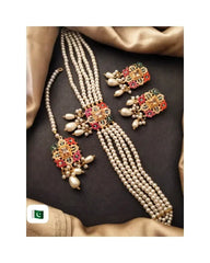 Stylish Choker Patti Jewelry Set with Earrings & Tika for Women