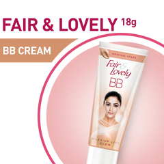 Fair & Lovely BB cream tube on a pink background